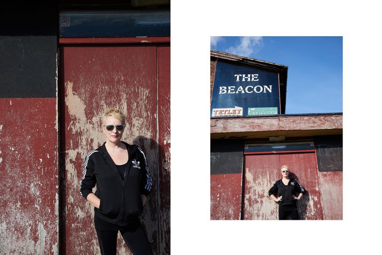 Michelle Holmes (photographed outside The Beacon pub)