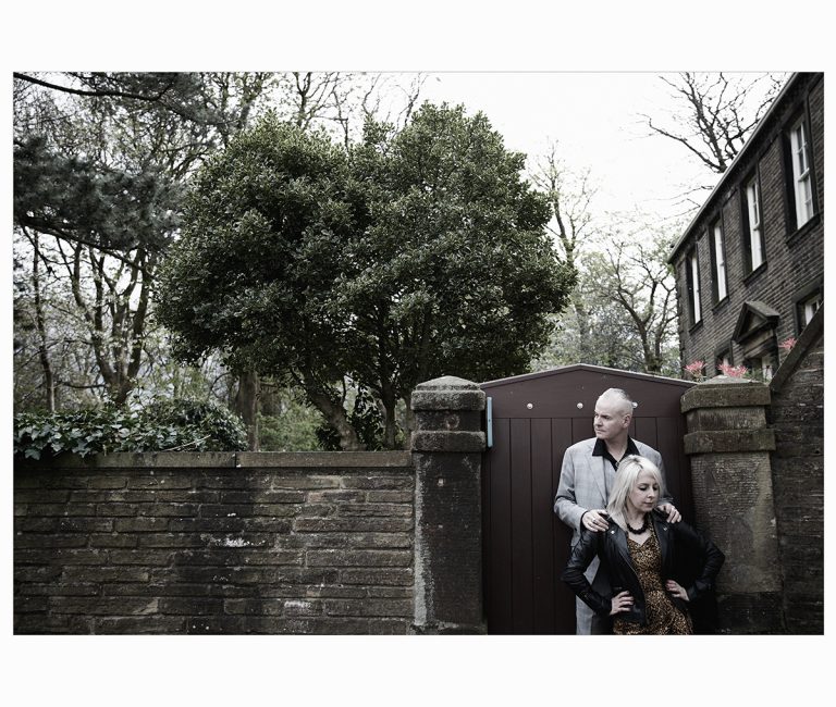 Michael Stewart and Claire O’Callaghan photographed outside the Bronte Parsonage Museum